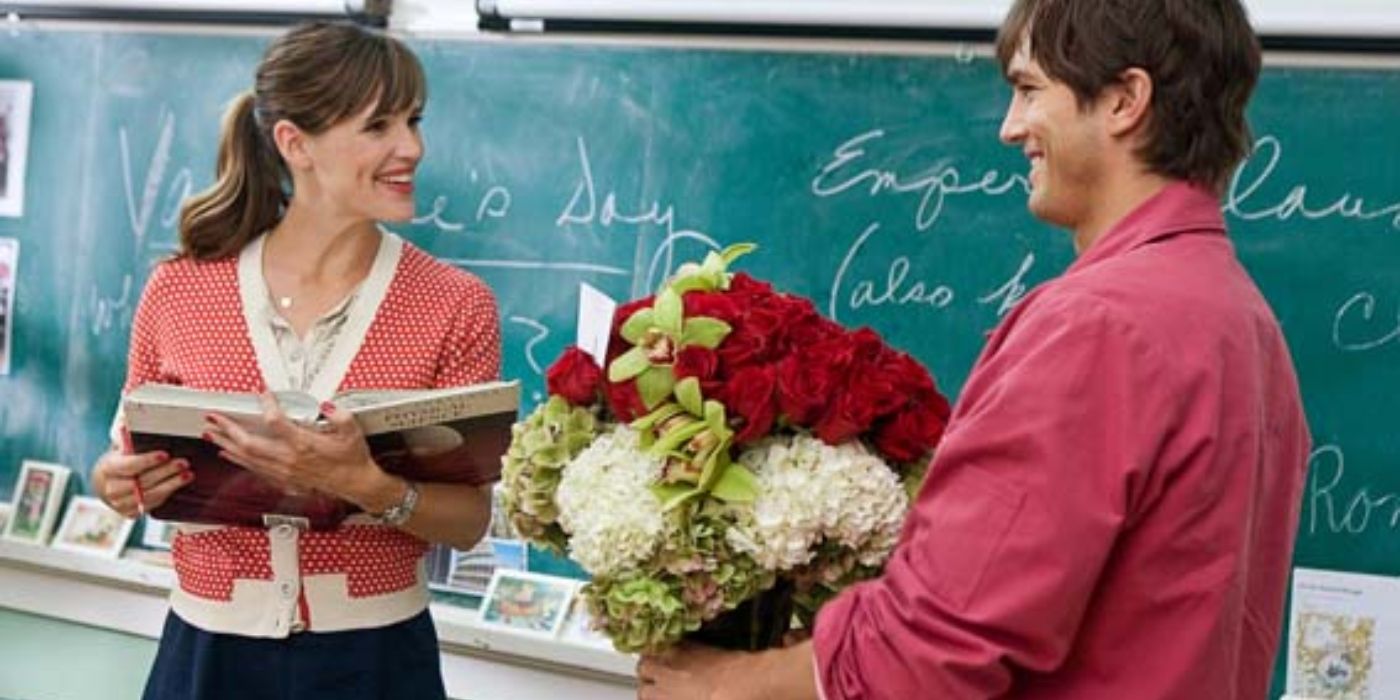 Ashton Kutcher and Jennifer Garner as Reed and Julia in Valentine's Day