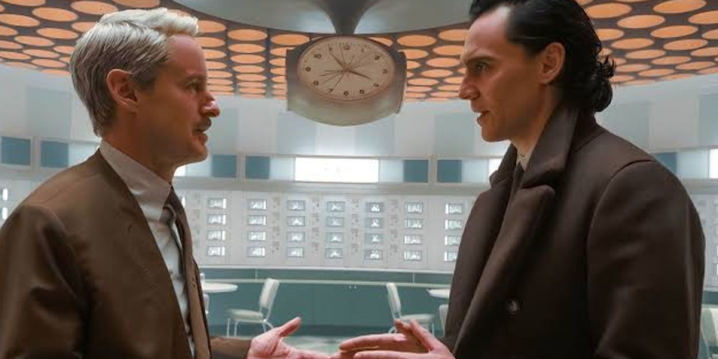 Hiddleston and Wilson as Loki and Mobius in Loki