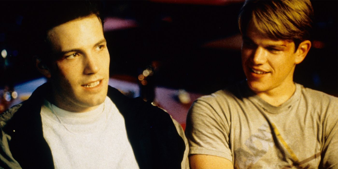 Ben Affleck as Chuckie and Matt Damon as Will in Good Will Hunting