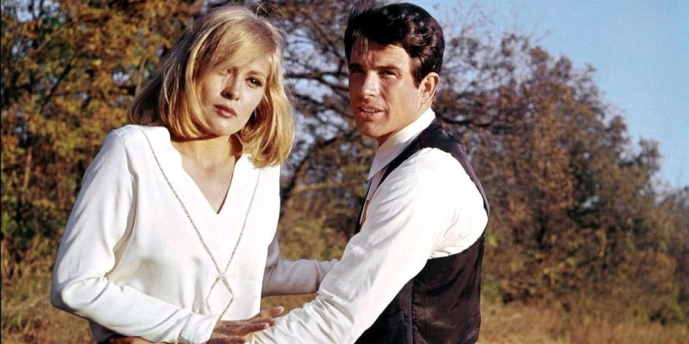 Faye Dunaway as Bonnie and Warren Beatty as Clyde in Bonnie and Clyde 