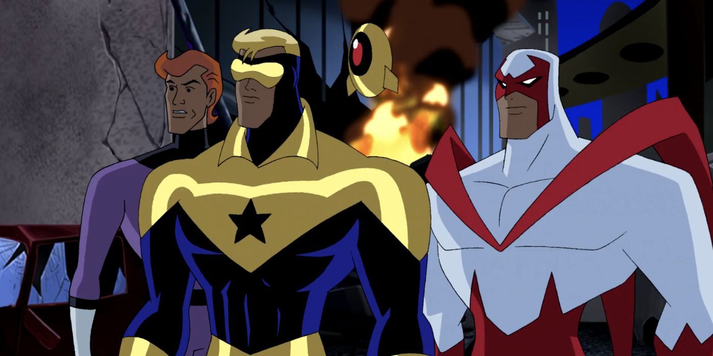 Booster Gold, Elongated Man, Dove Justice League Unlimted