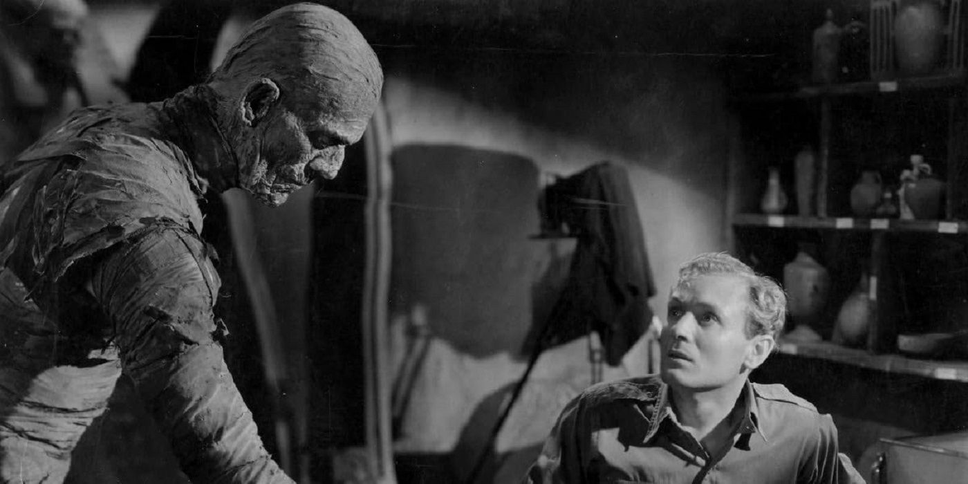 Boris Karloff in the mummy makeup