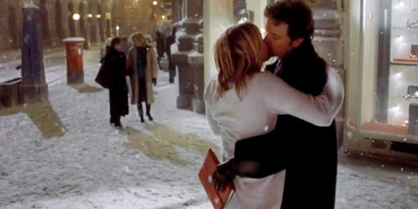 Bridget Jones' Diary final kissing scene between Renee Zellweger and Colin Firth