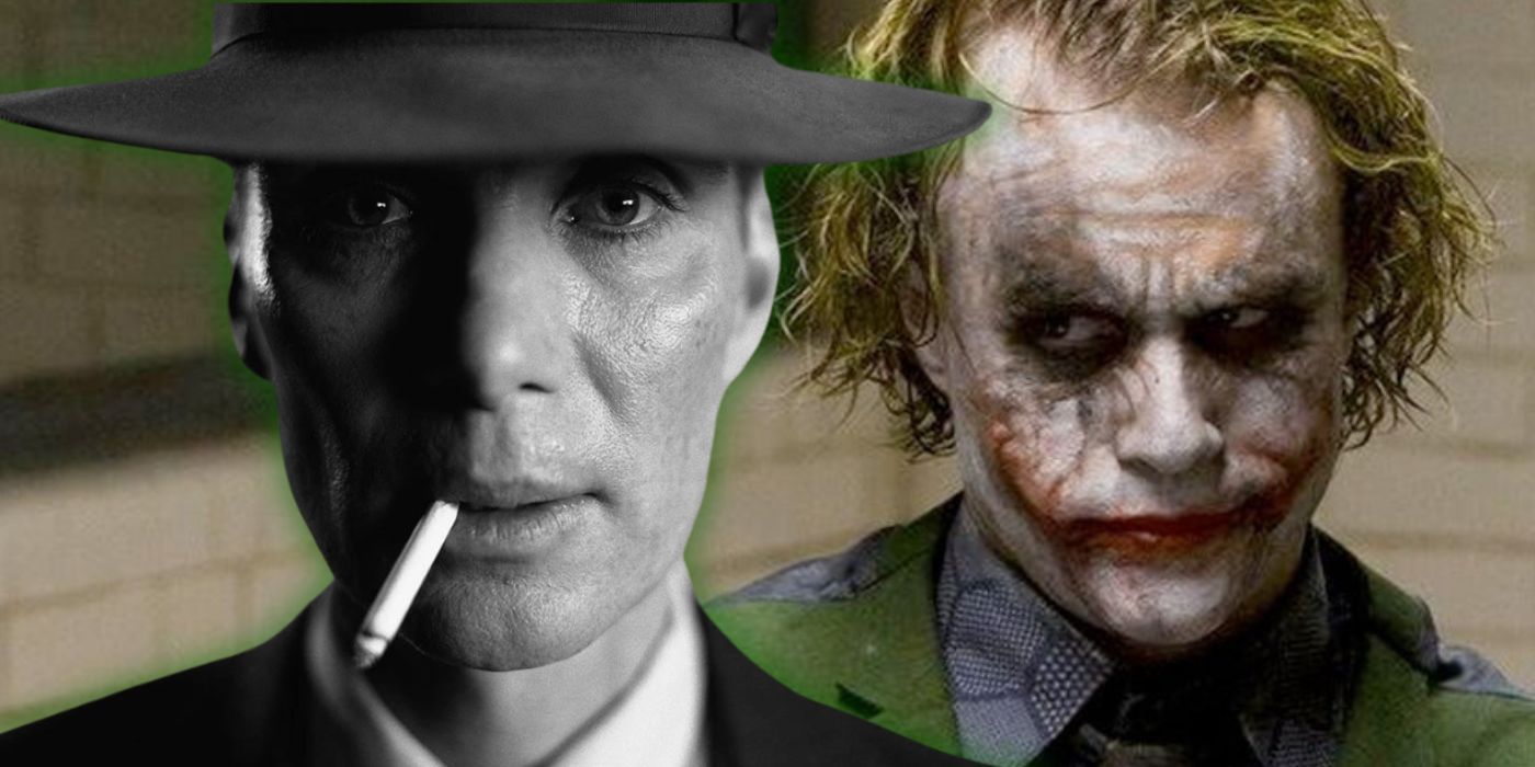 Cillian Murphy & Heath Ledger as Oppenheimer & Joker