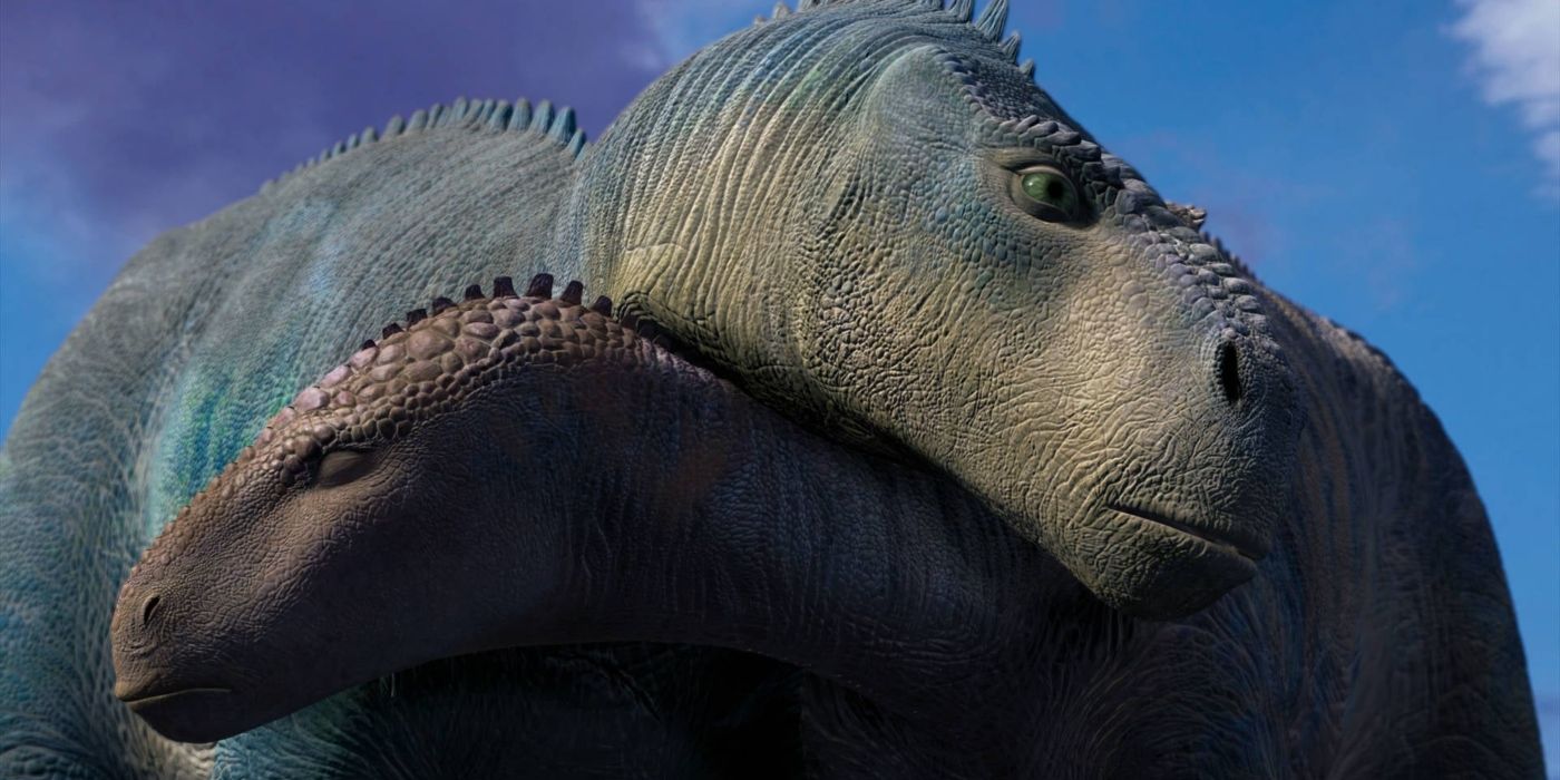 D.B. Sweeney as Aladar and Julianna Margulies as Neera in Dinosaur