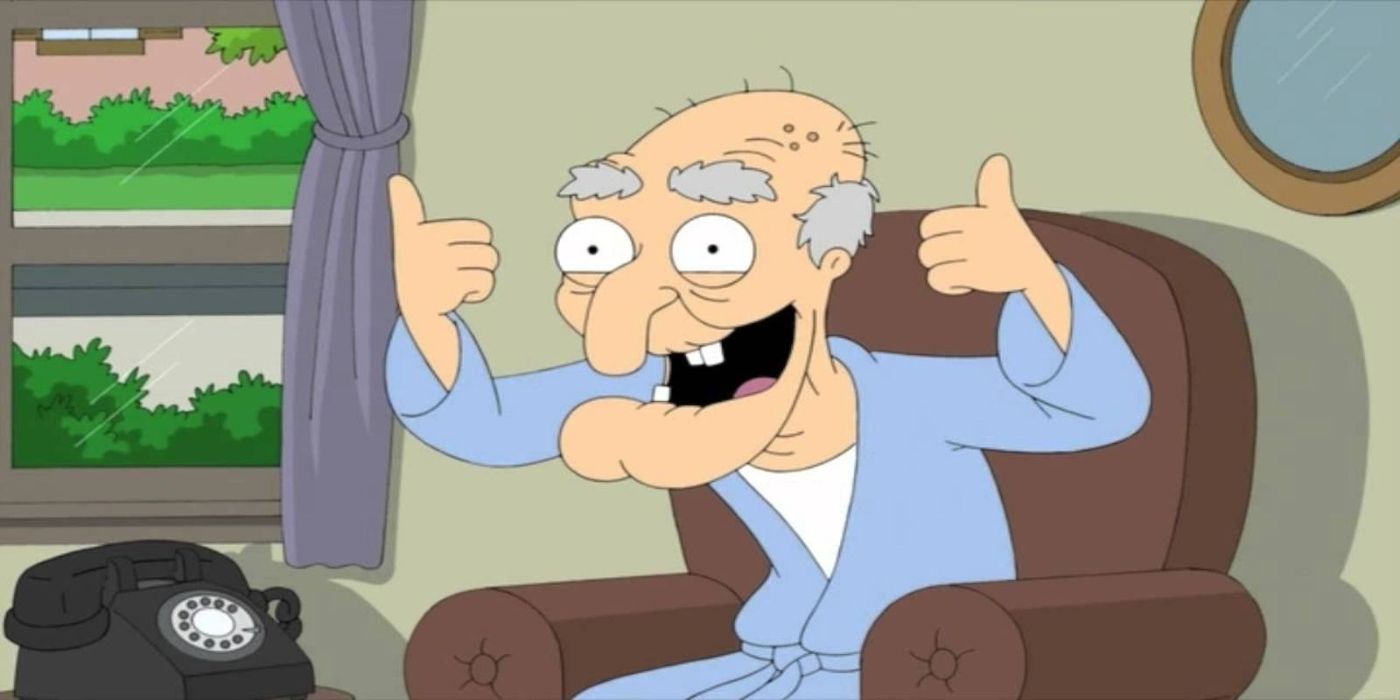 Old Man Herbert gives thumbs up on Family Guy