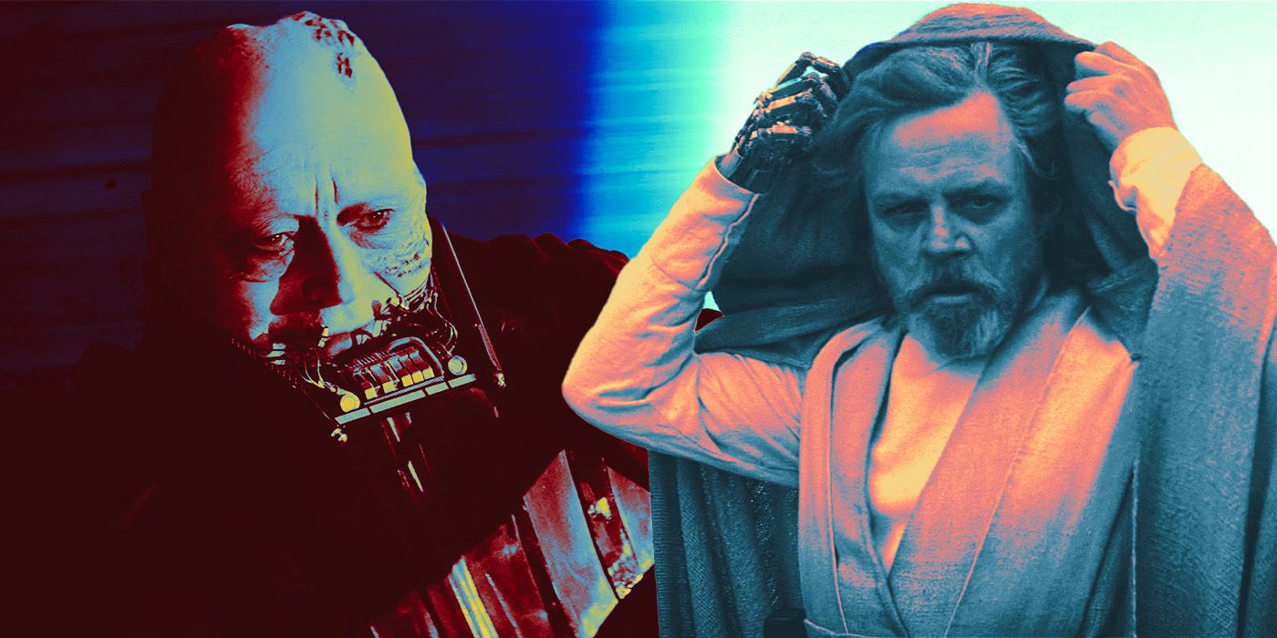 Luke Skywalker and Darth Vader in Star Wars
