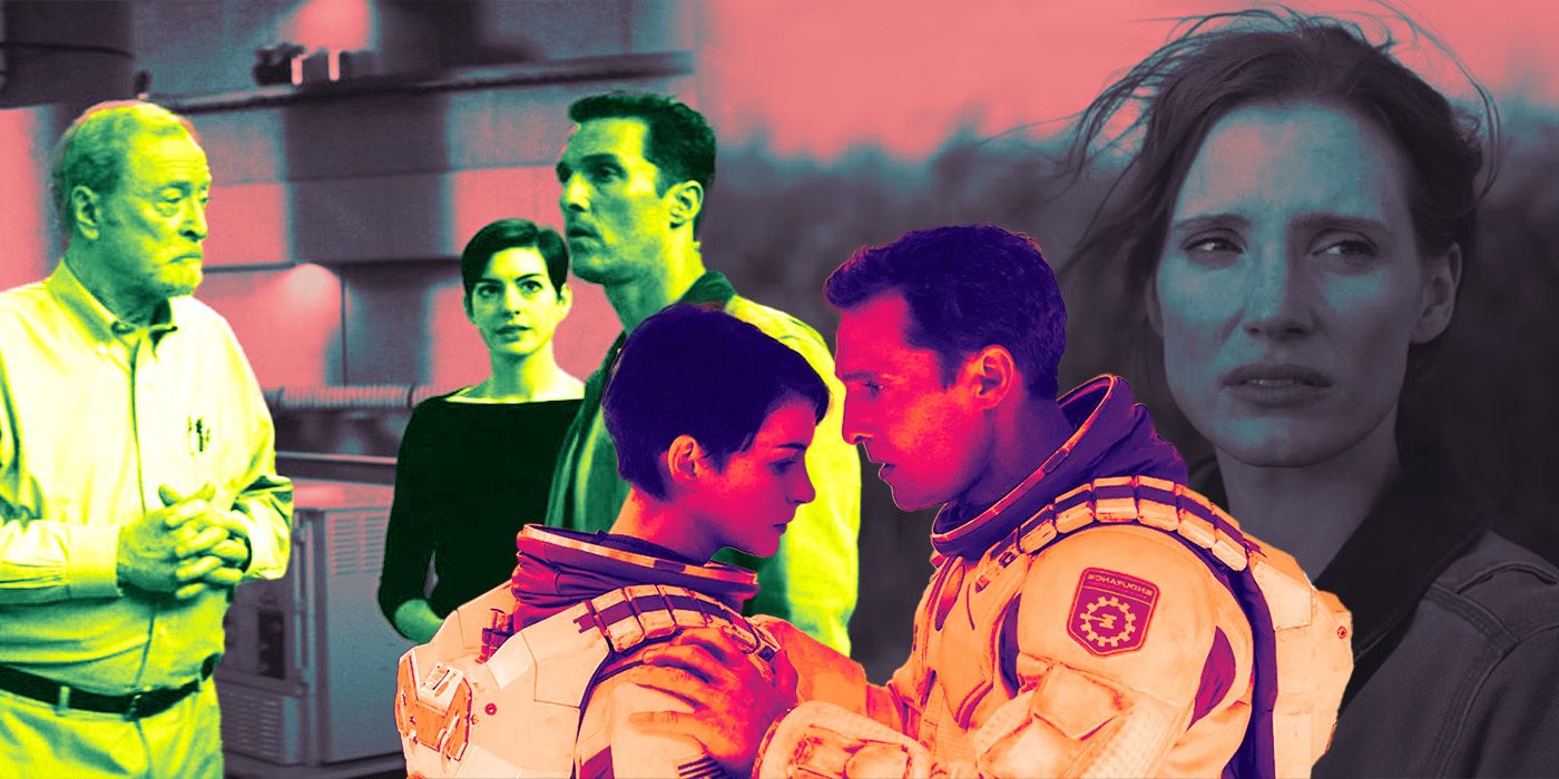 Michael Caine, Matthew McConaughey, Anne Hathaway and Jessica Chastain in Interstellar from Christopher Nolan