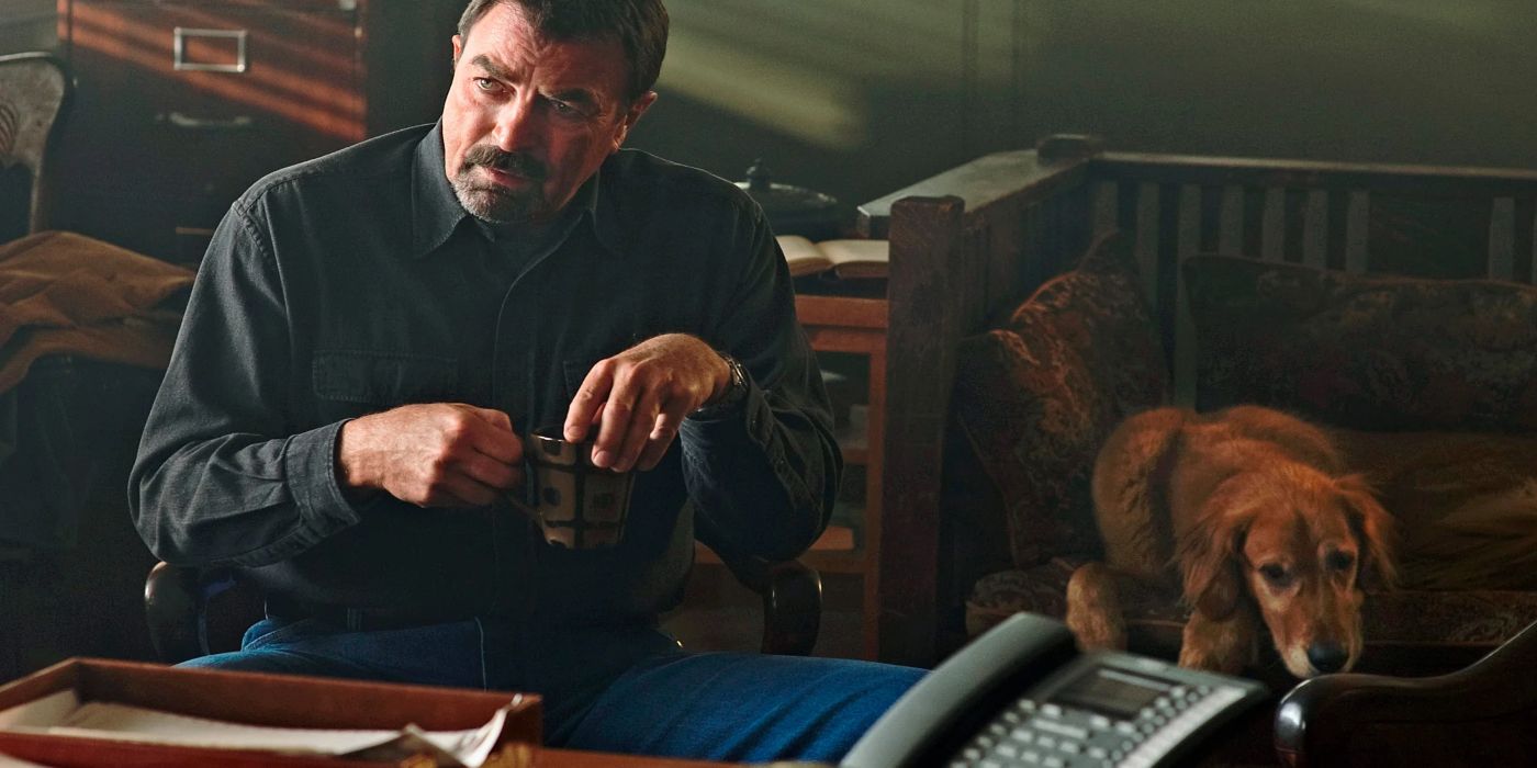 Jesse Stone and his dog in Innocents Lost
