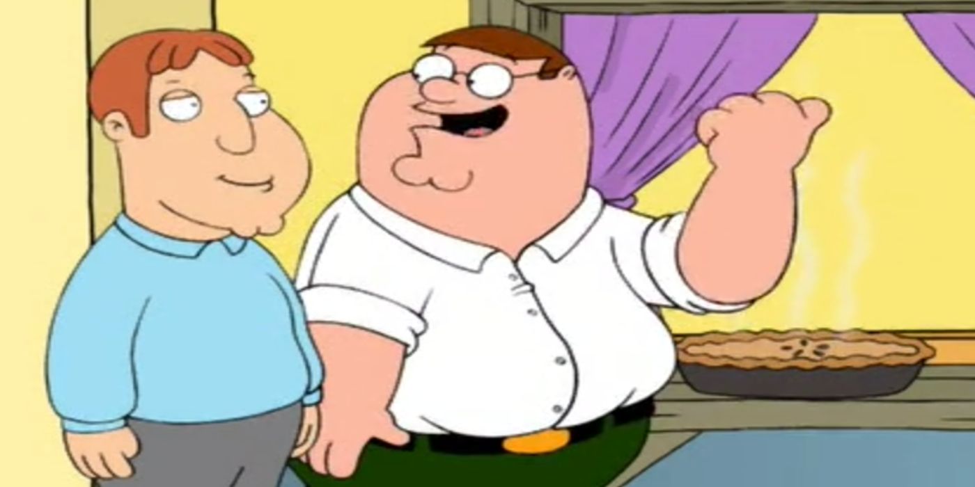 Peter and recurring character Johnson on Family Guy