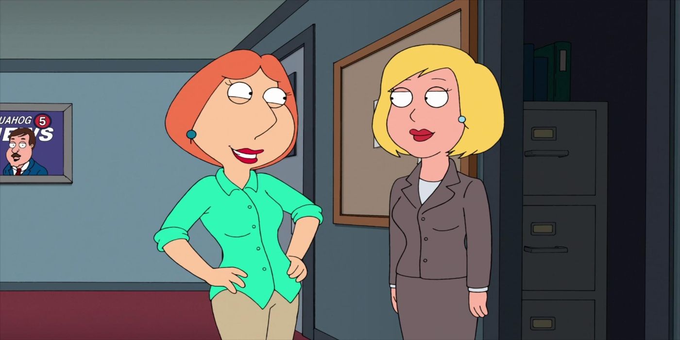 Lois stands with Joyce Kinney on Family Guy