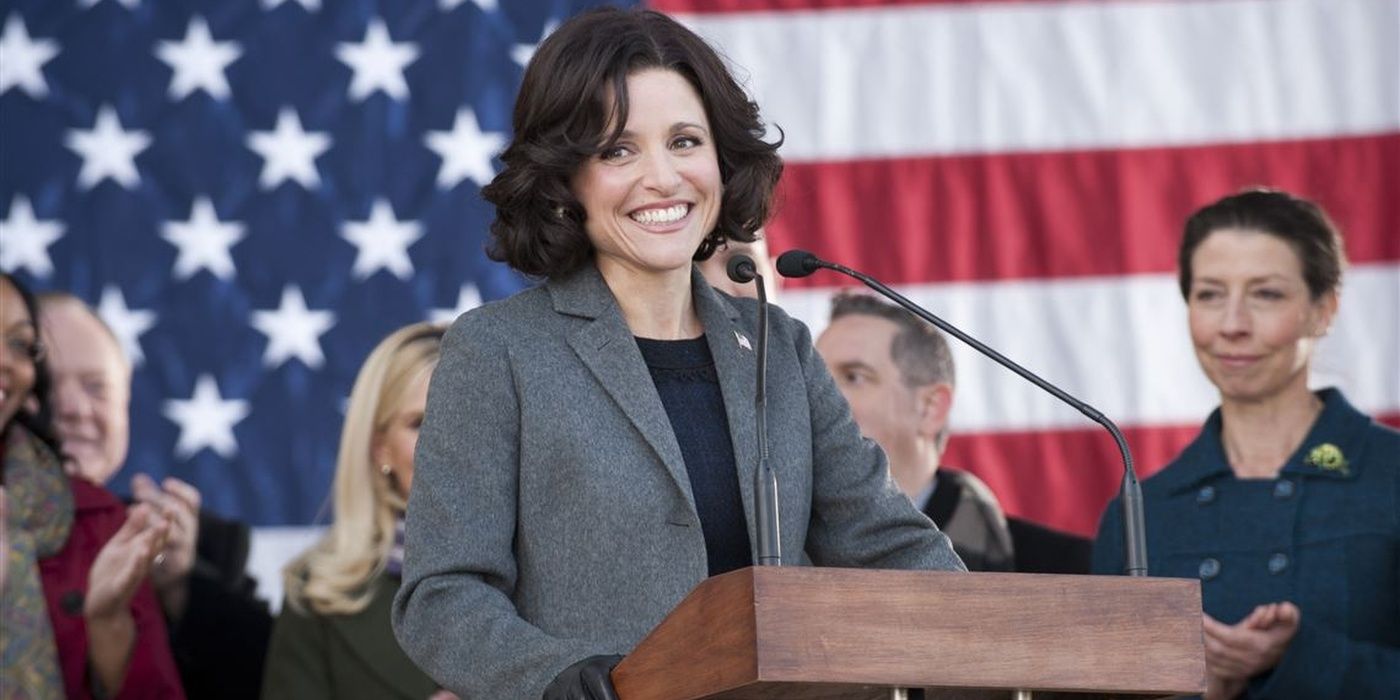 Julia Louis-Dreyfus as Selina Meyer in Veep.