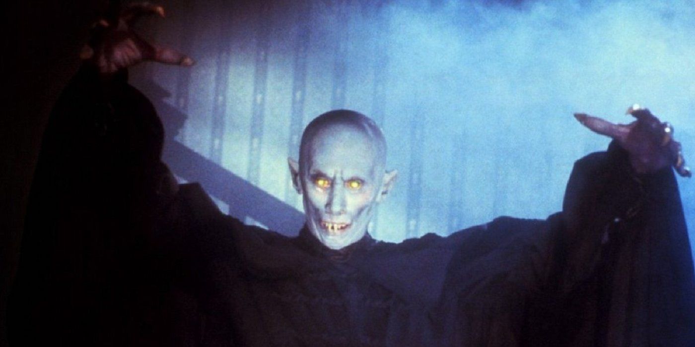 The blue skinned vampire from Tobe Hooper's Salem's Lot with arms outreached