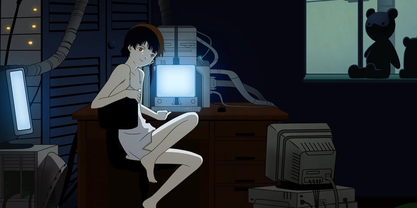 Lain Using Computer Gif Serial Experiments Lain Computer Setup Lain Navi GIF Lain Navi