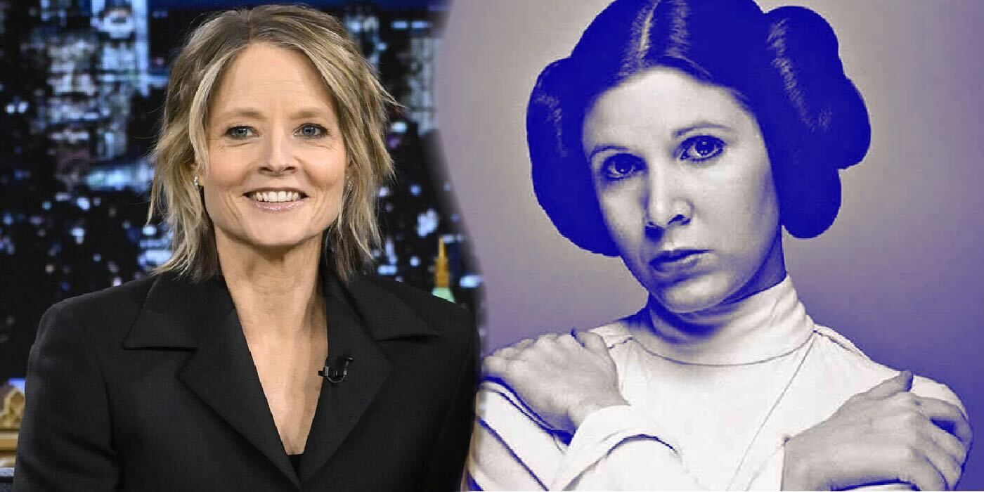 Jodie Foster and Carrie Fisher as Princess Leia