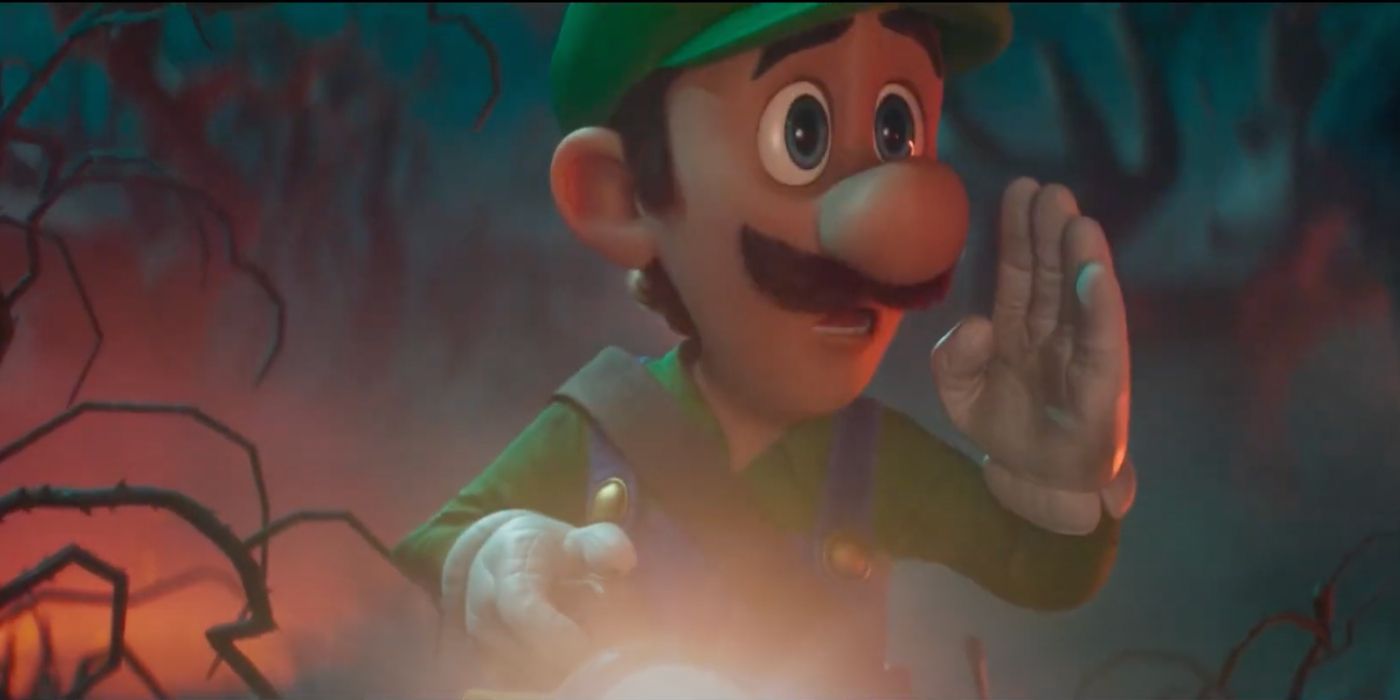 Luigi in the Dark Lands in The Super Mario Bros. Movie