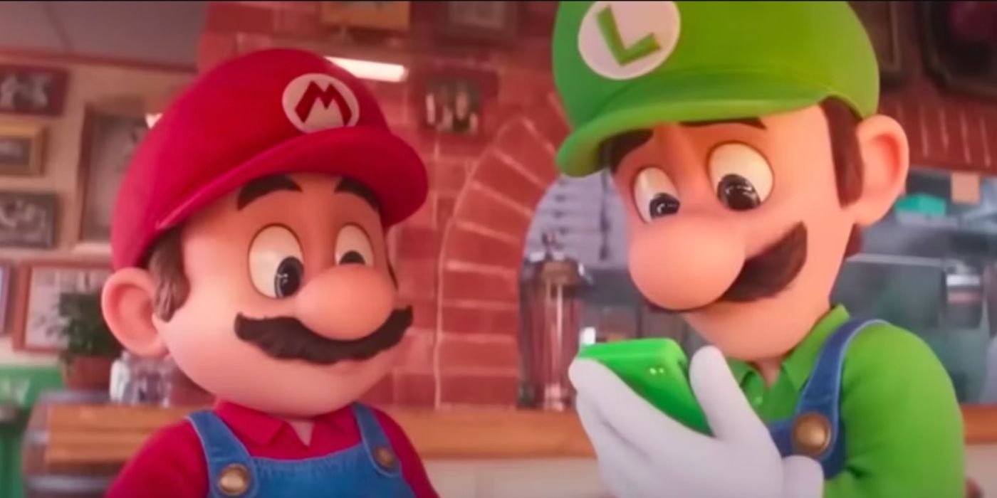Luigi Phone in The Super Mario Bros. Movie