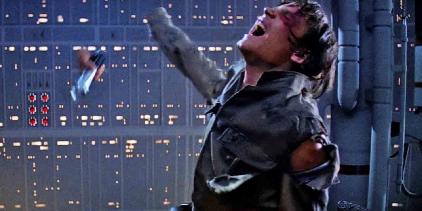 Darth Vader cuts off Luke Skywalker's hand on Bespin