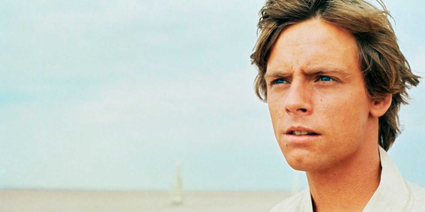 A close-up of Mark Hamill as Luke Skywalker in Star Wars
