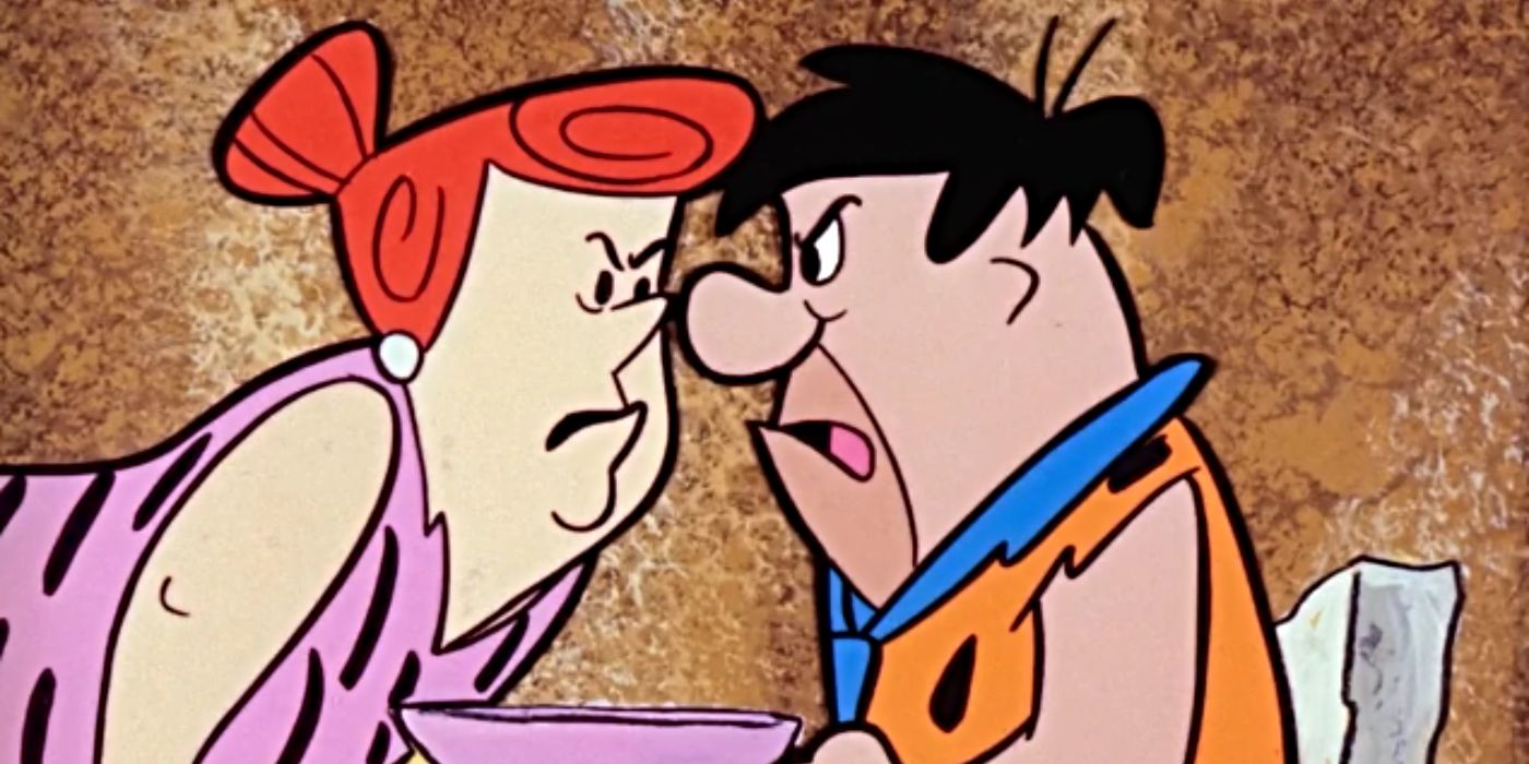 Mrs. Slaghoople vs. Fred in The Flintstones