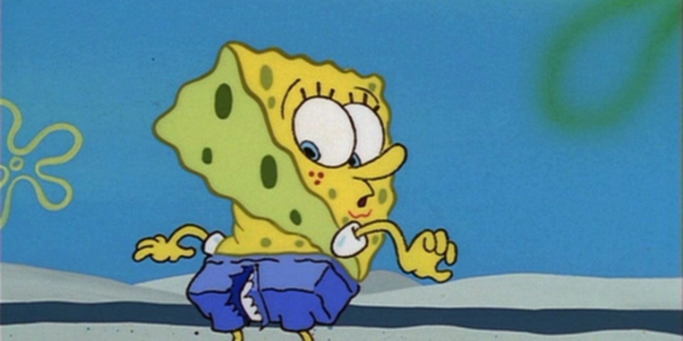 SpongeBob ripping his pants