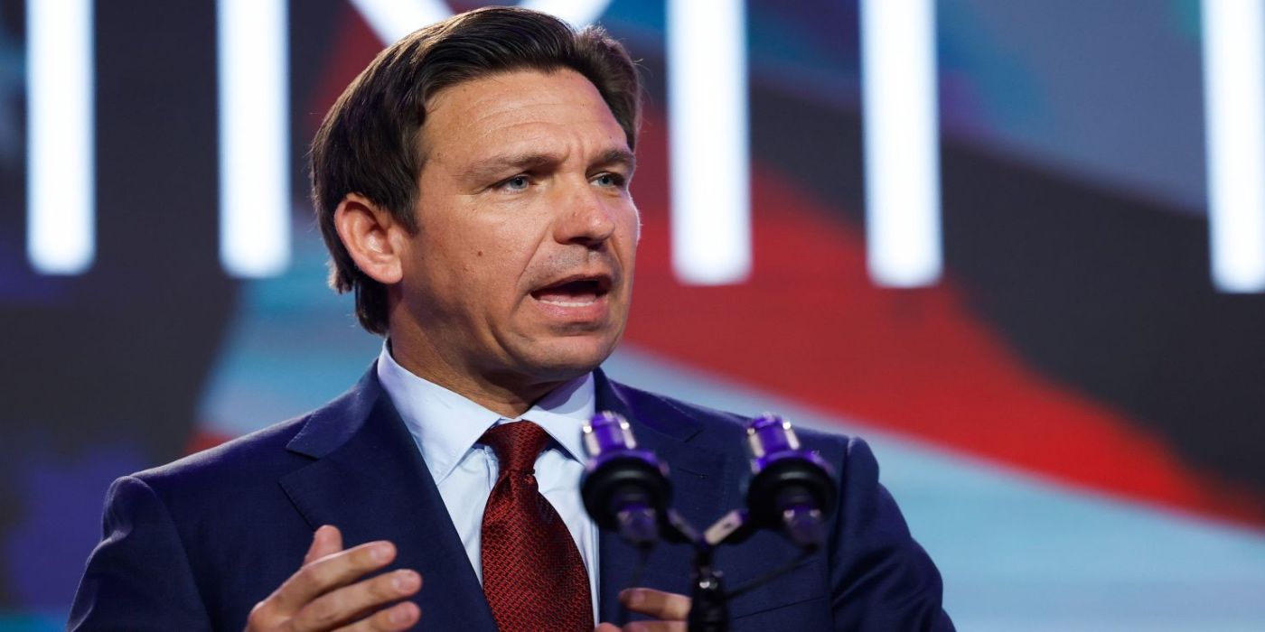 Ron Desantis at a campaign rally for his Presidential run
