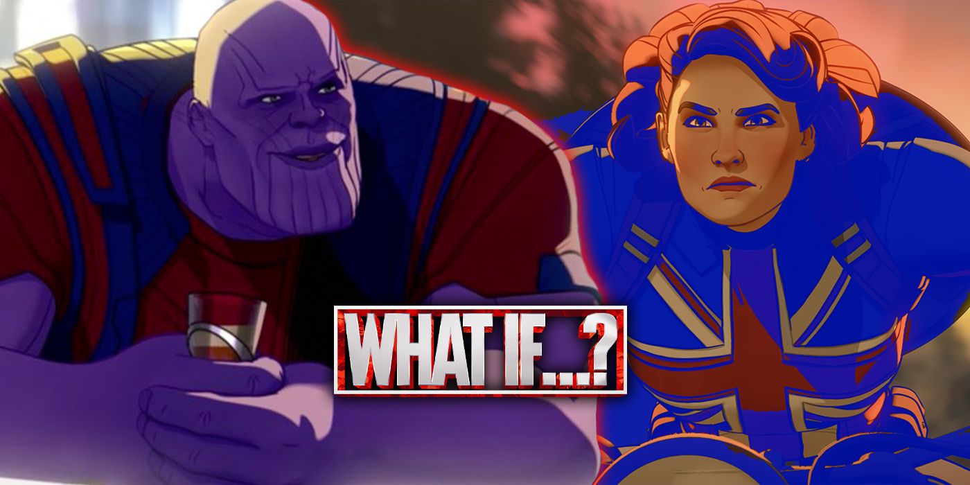 MCU's What If...? characters with Thanos and Captain Carter 