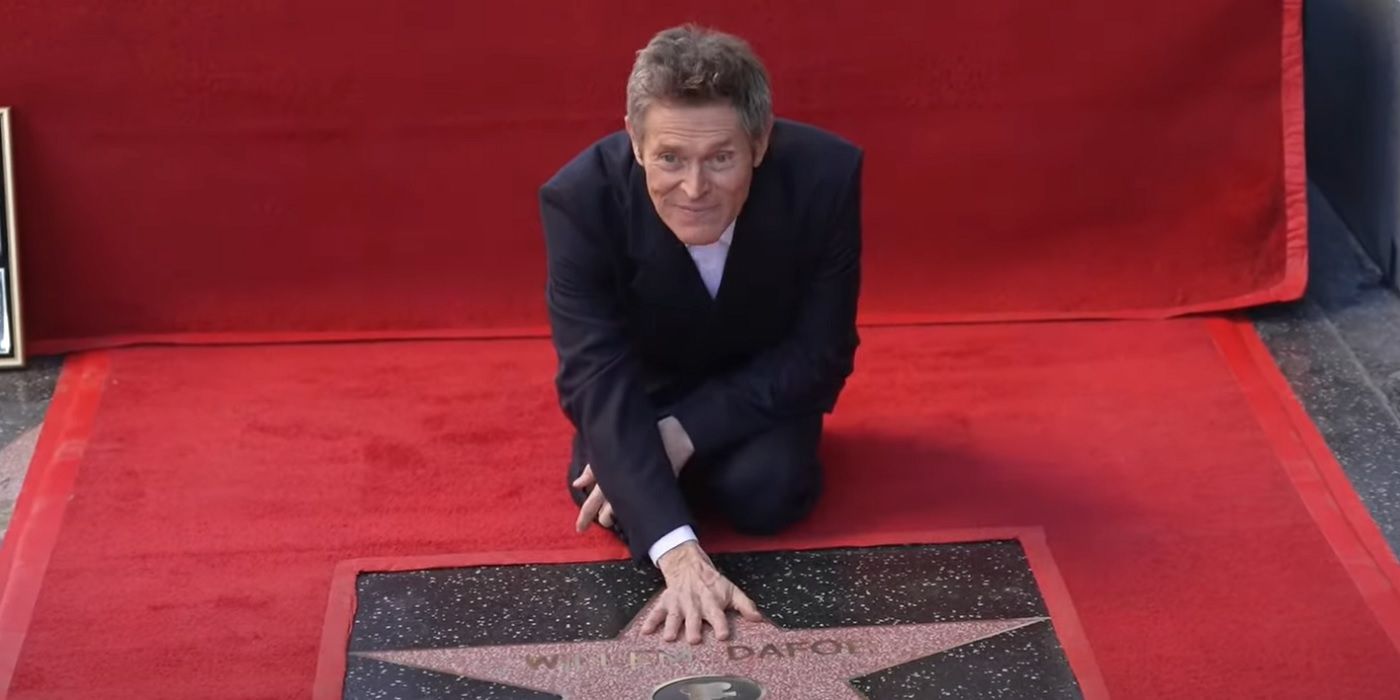 Willem Dafoe receives his Hollywood Walk of Fame star