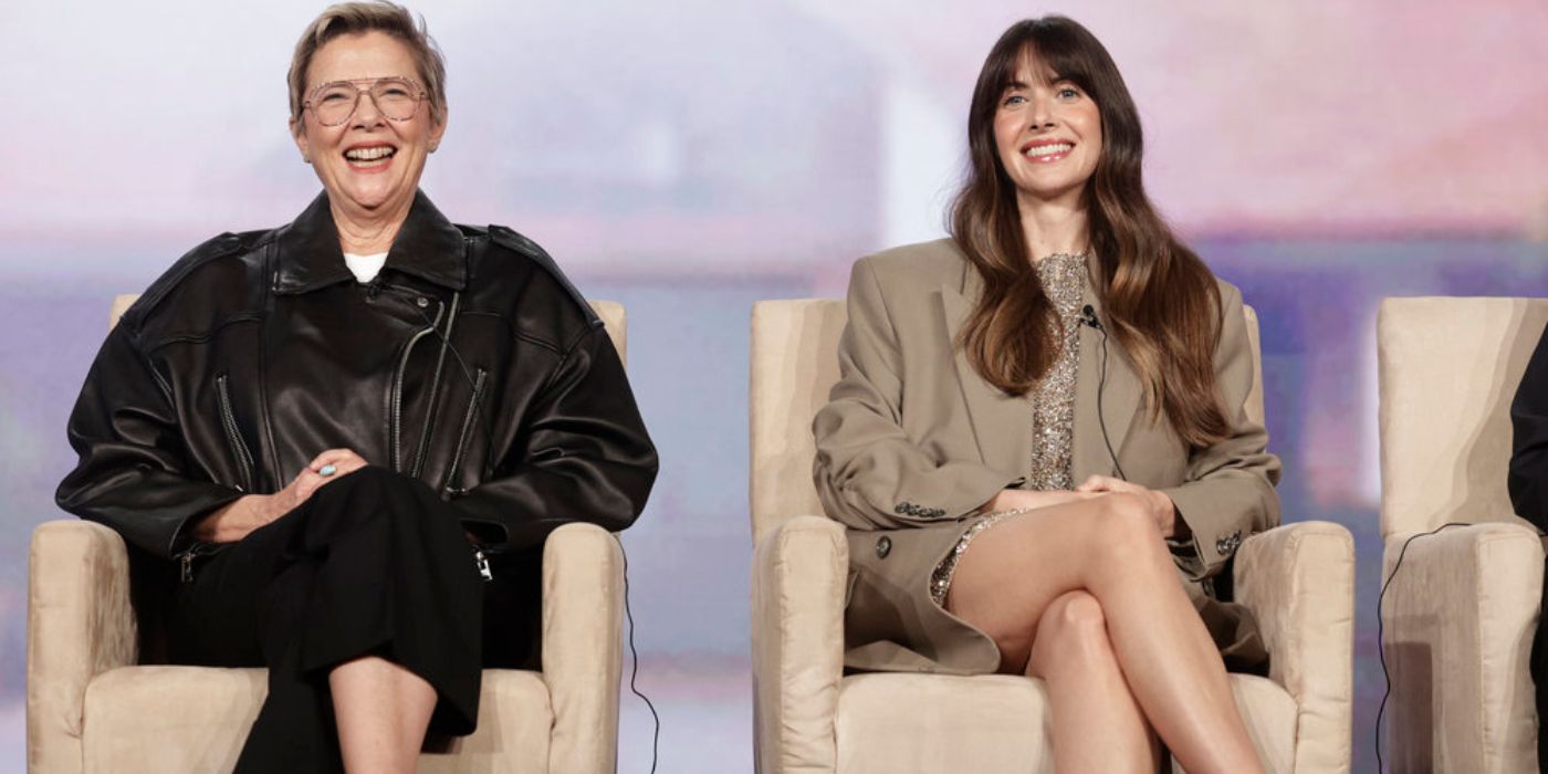 Annette Bening and Alison Brie at NBC TCA Press Panel for Apples Never Fall