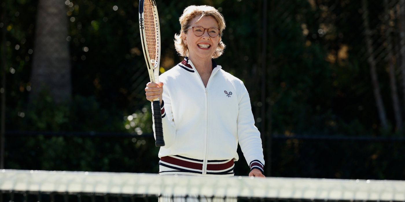 Annette Bening as Joy Delaney plays tennis in a scene from Apples Never Fall