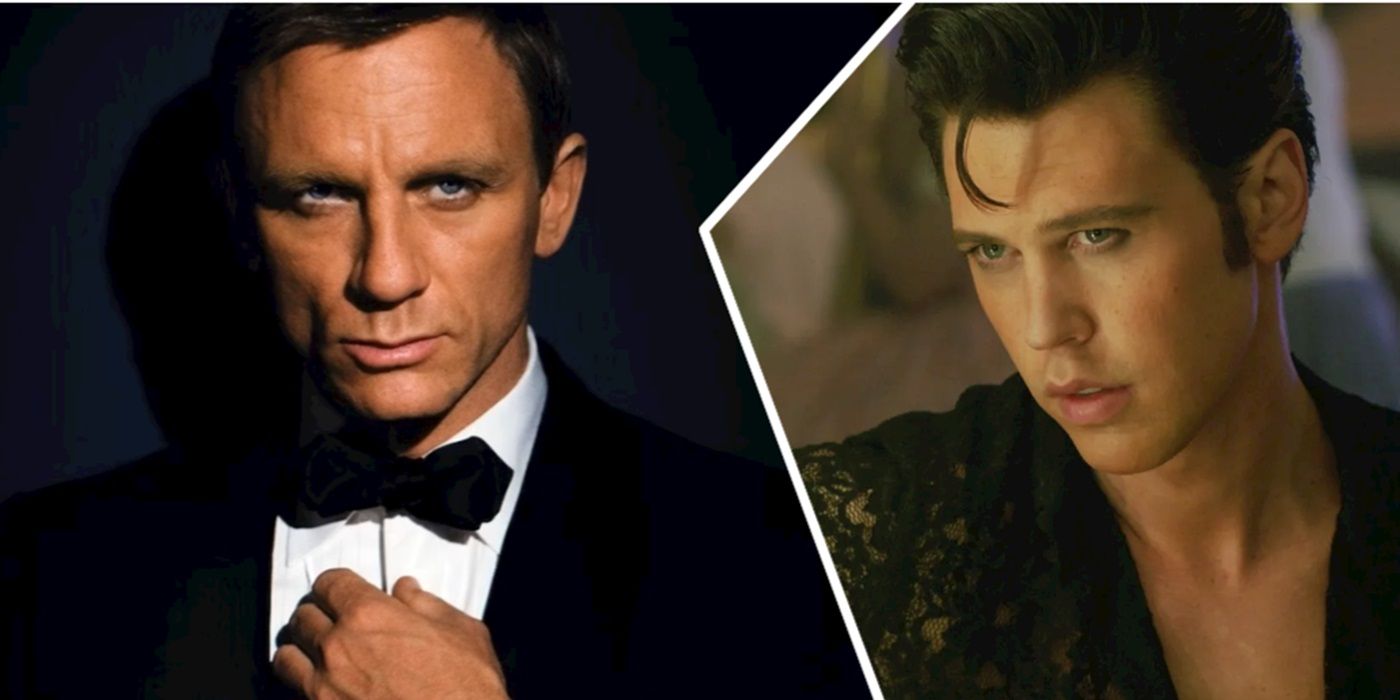 Daniel Craig as Bond alongside Austin Butler as Elvis.