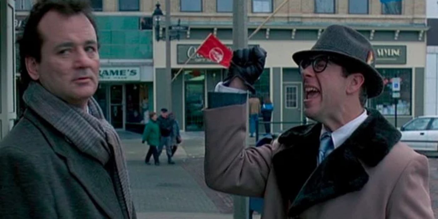 Bill Murray and Ned Ryerson in Groundhog Day