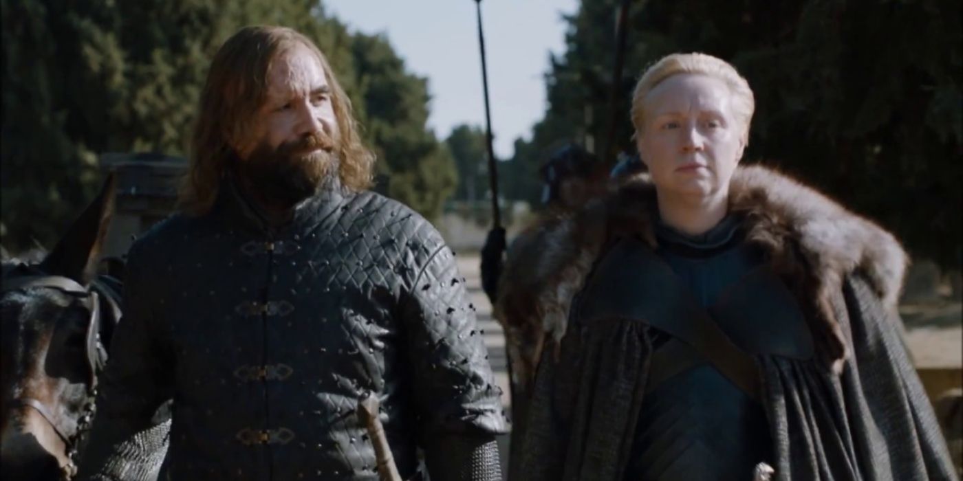 Brienne and the Hound talk about Arya