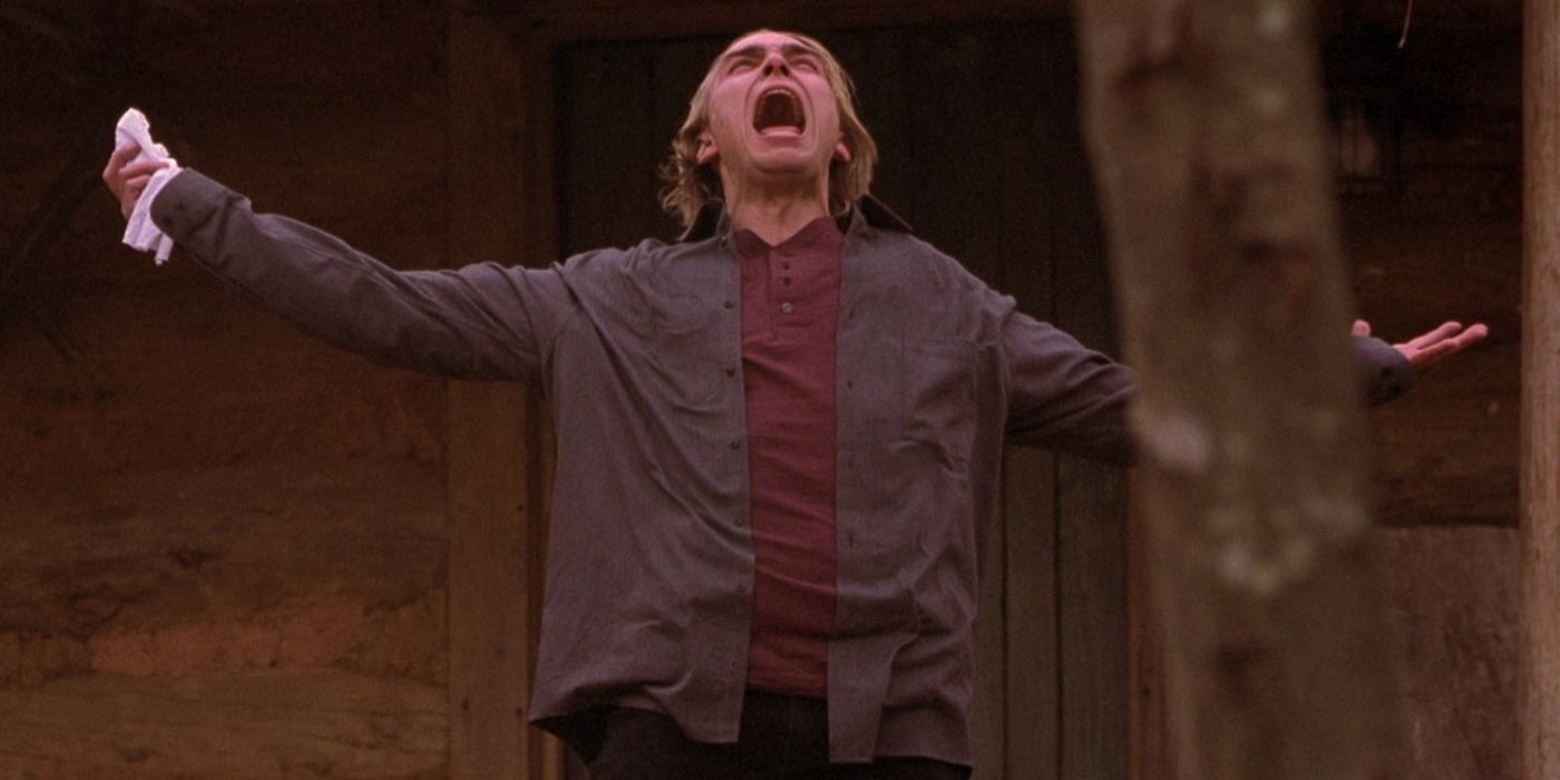 A man screams out in desperation in Cabin Fever