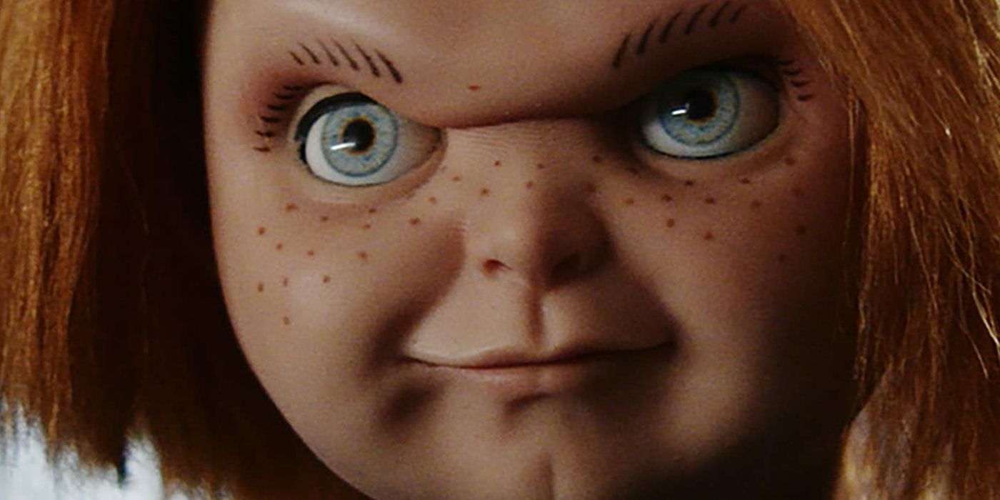 Chucky scowling in the Chucky tv show