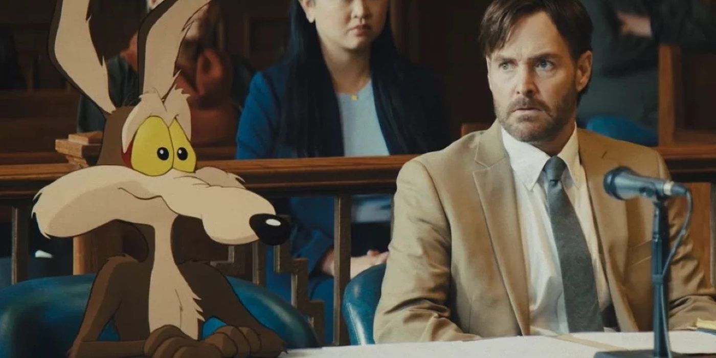 Will Forte and Wile E Coyote from Coyote vs Acme.