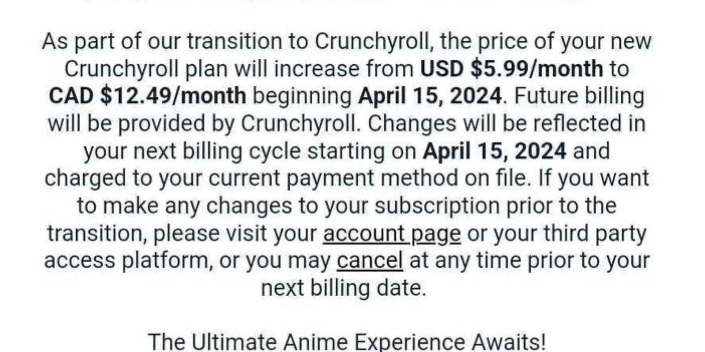 Uma descrição da fusão Crunchyroll-Funimation e o aumento de preços que está acontecendo