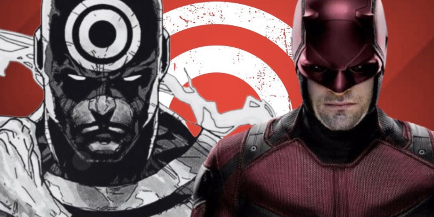 Bullseye from Marvel Comics alongside Charlie Cox as Daredevil.