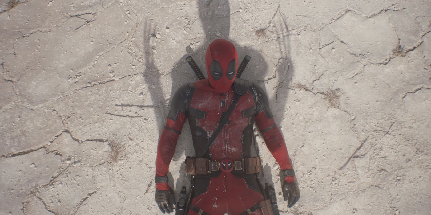 Deadpool on the ground in the third movie