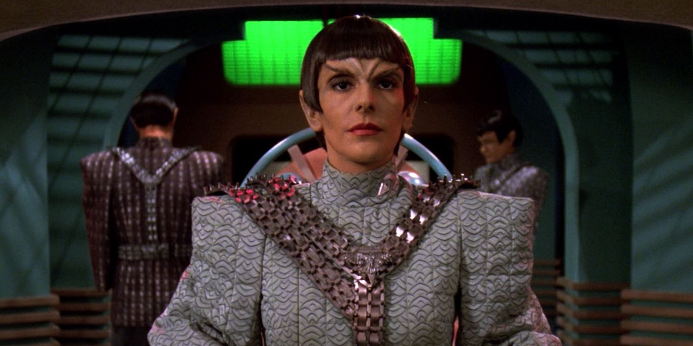 Deanna Troi posing as a Romulan in Star Trek: The Next Generation's episode Face of the Enemy