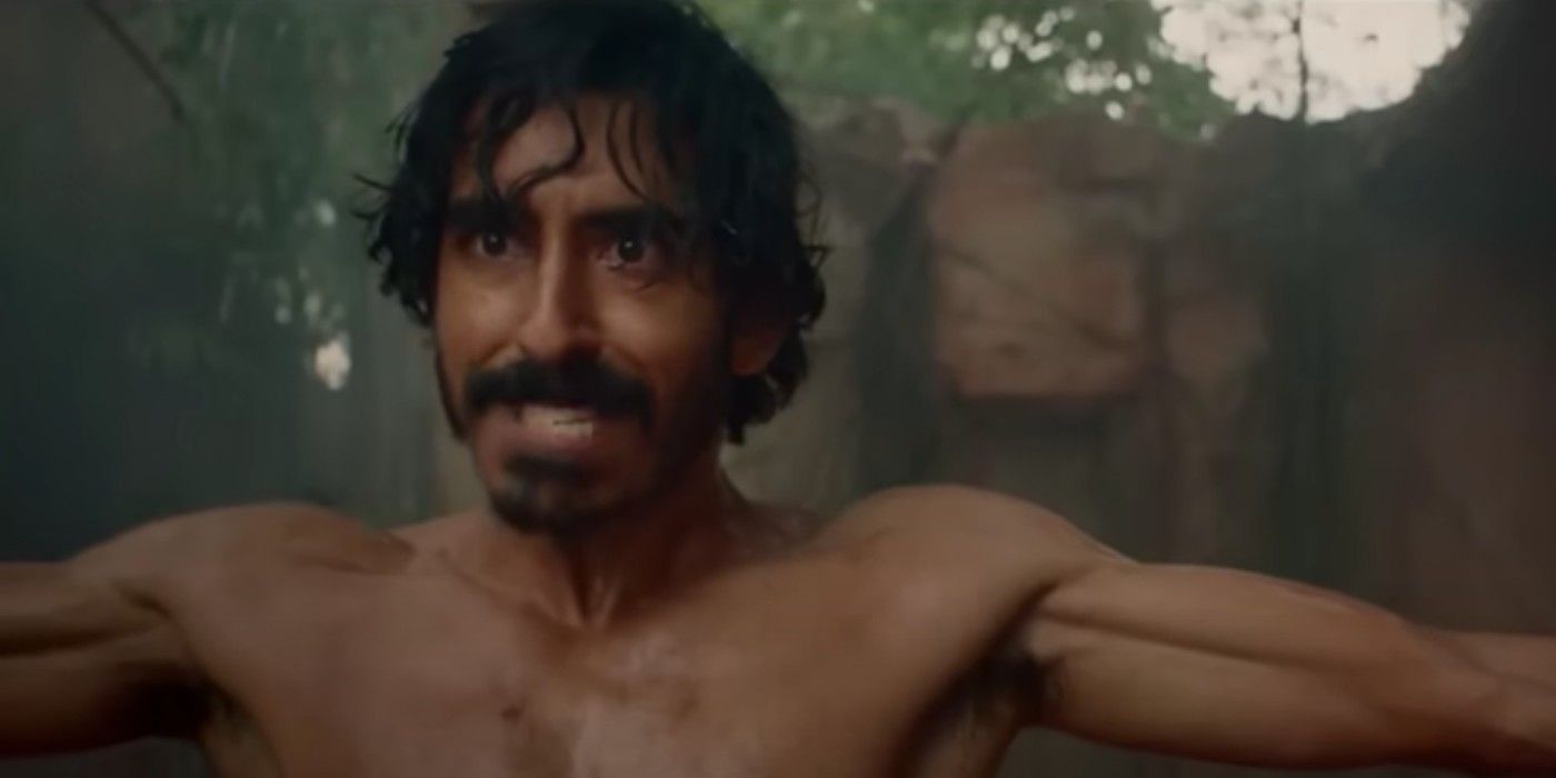 Dev Patel during strength training scene in Monkey Man (2024)