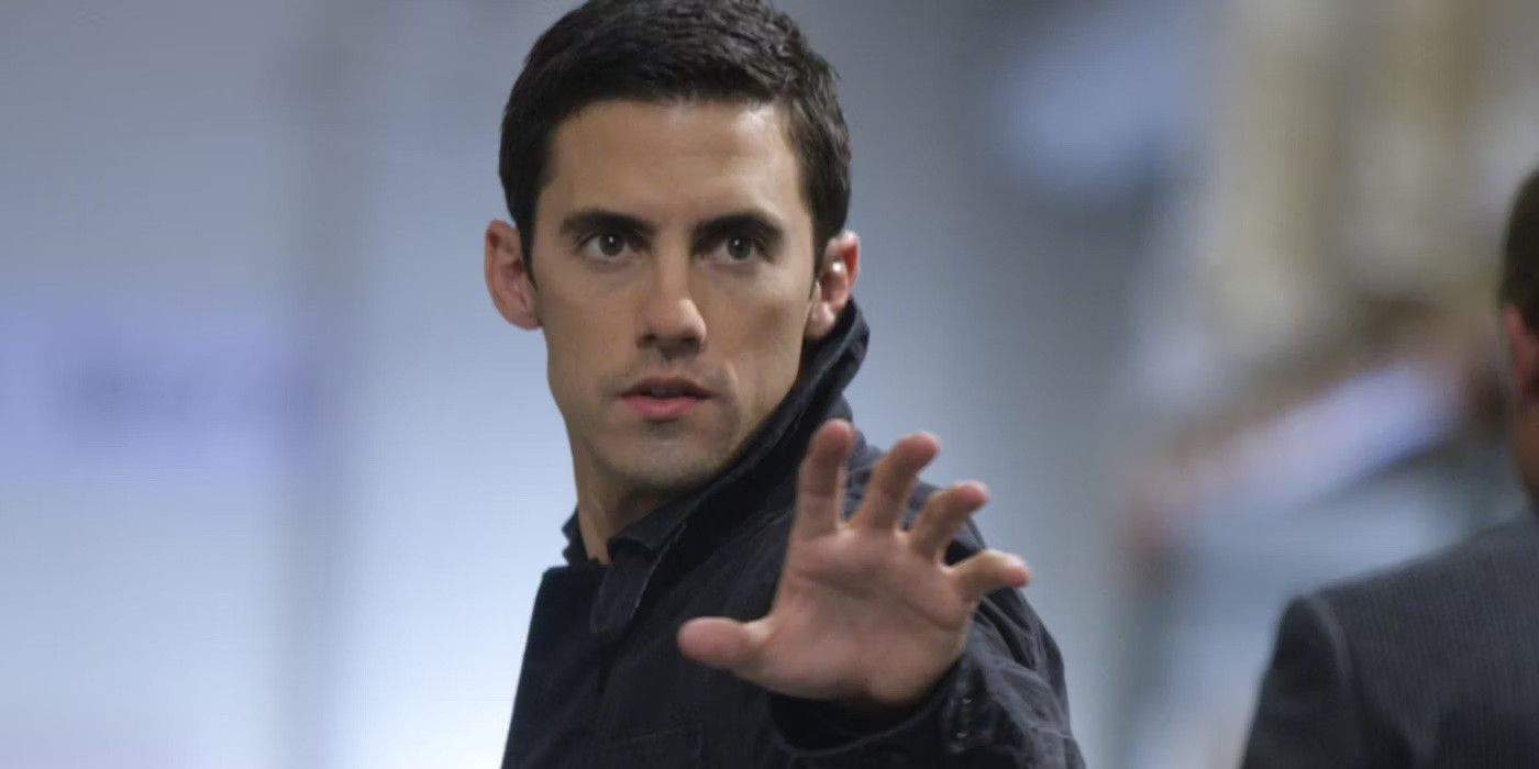 Milo Ventimiglia in Heroes outside with his arm outstretched
