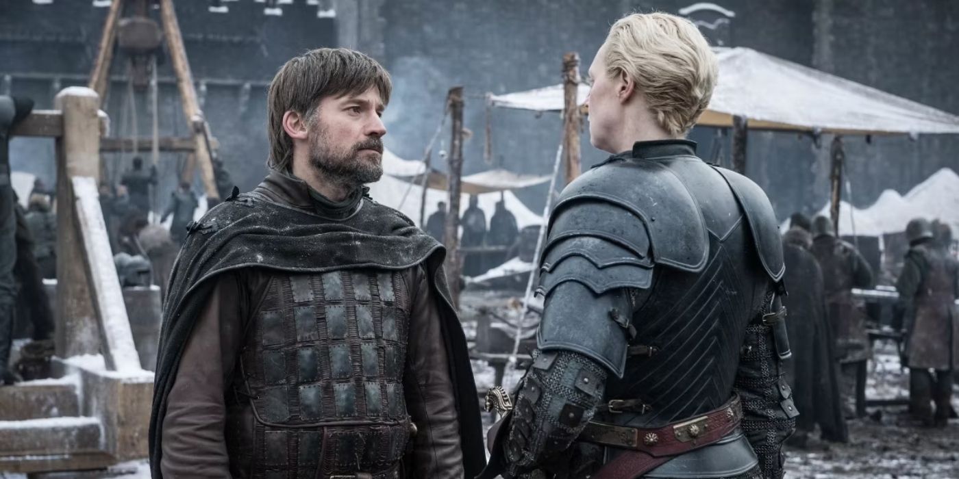 Jamie Lannister and Brienne in Game of Thrones