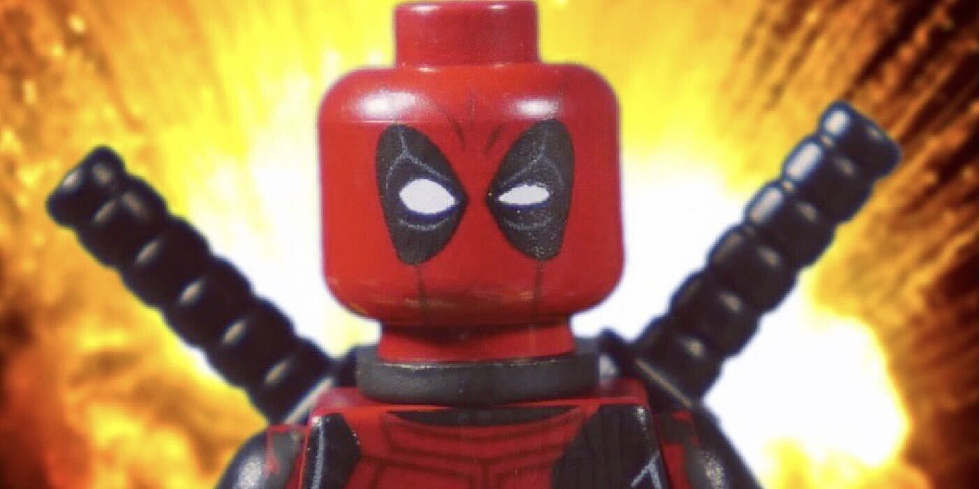 Lego Deadpool staring at the camera