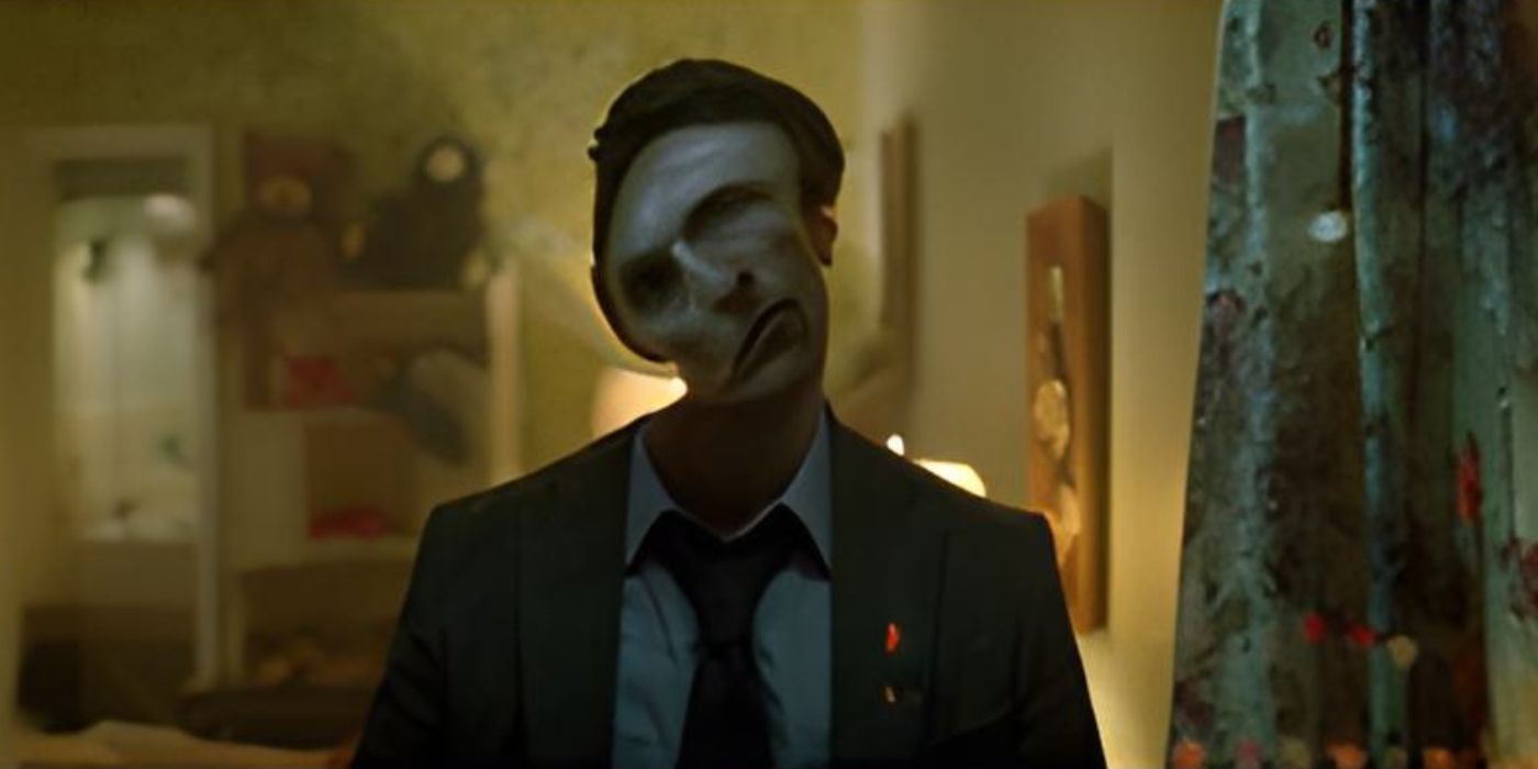 Matthew McConaughey as Rust Cohle with a swirled face in True Detective