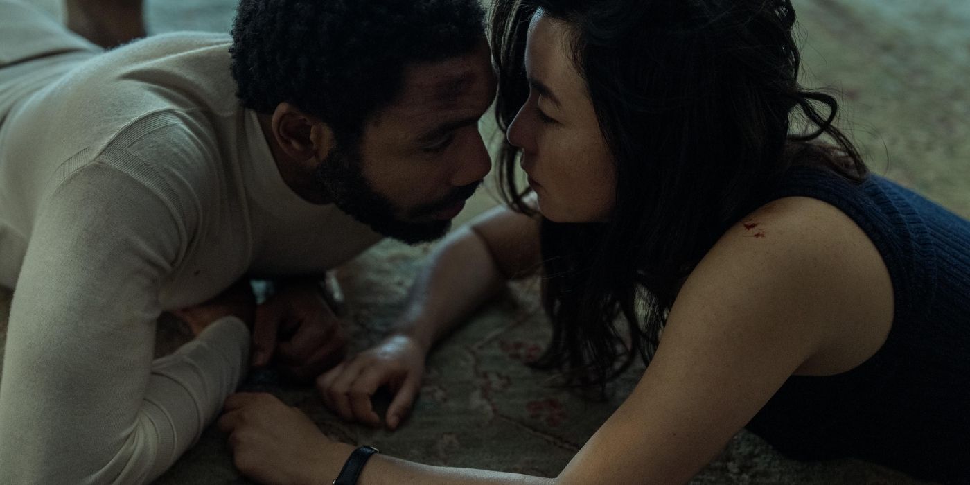 Donald Glover and Maya Erskine in Mr. and Mrs. Smith