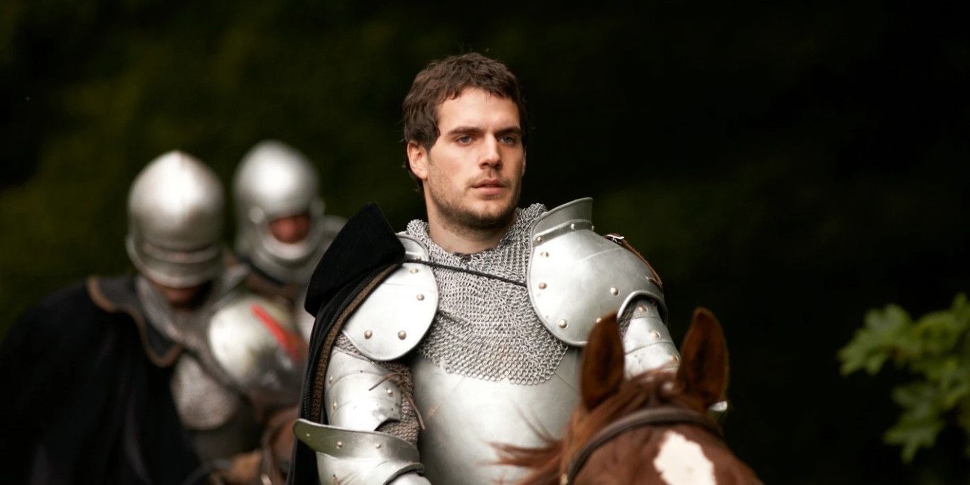Henry Cavill rides a horse on The Tudors