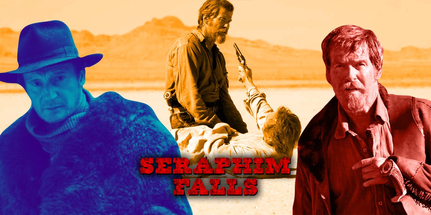 A custom image of Liam Neeson and Pierce Brosnan in Seraphim Falls