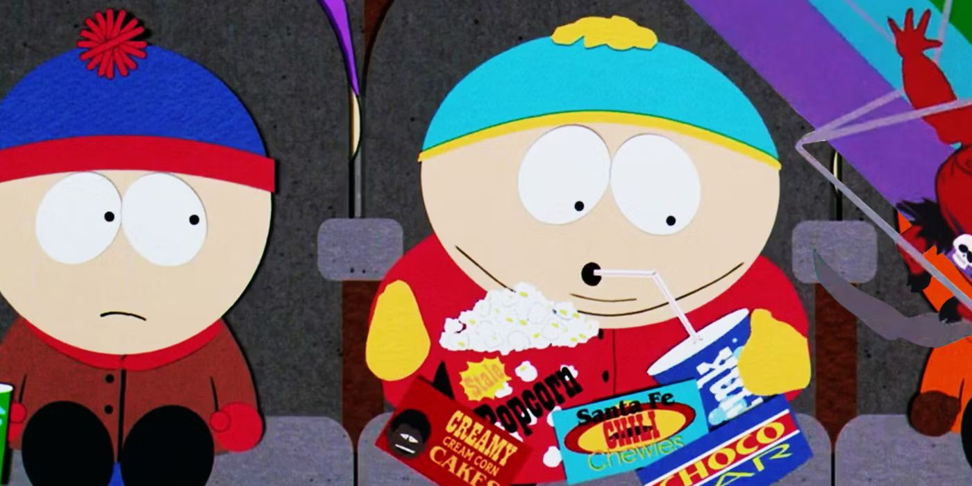 Stan and Cartman sitting in cinema