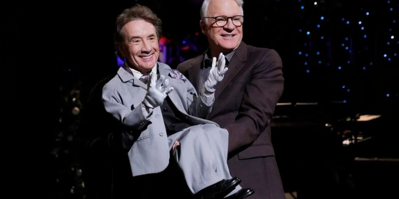 Steve Martin using Martin Short as a puppet in Steve Martin and Martin Short: An Evening You Will Forget For the Rest of Your Life